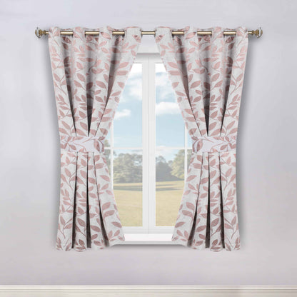 Leaves Room Darkening Washable Blackout Curtain Panels. Set of 2