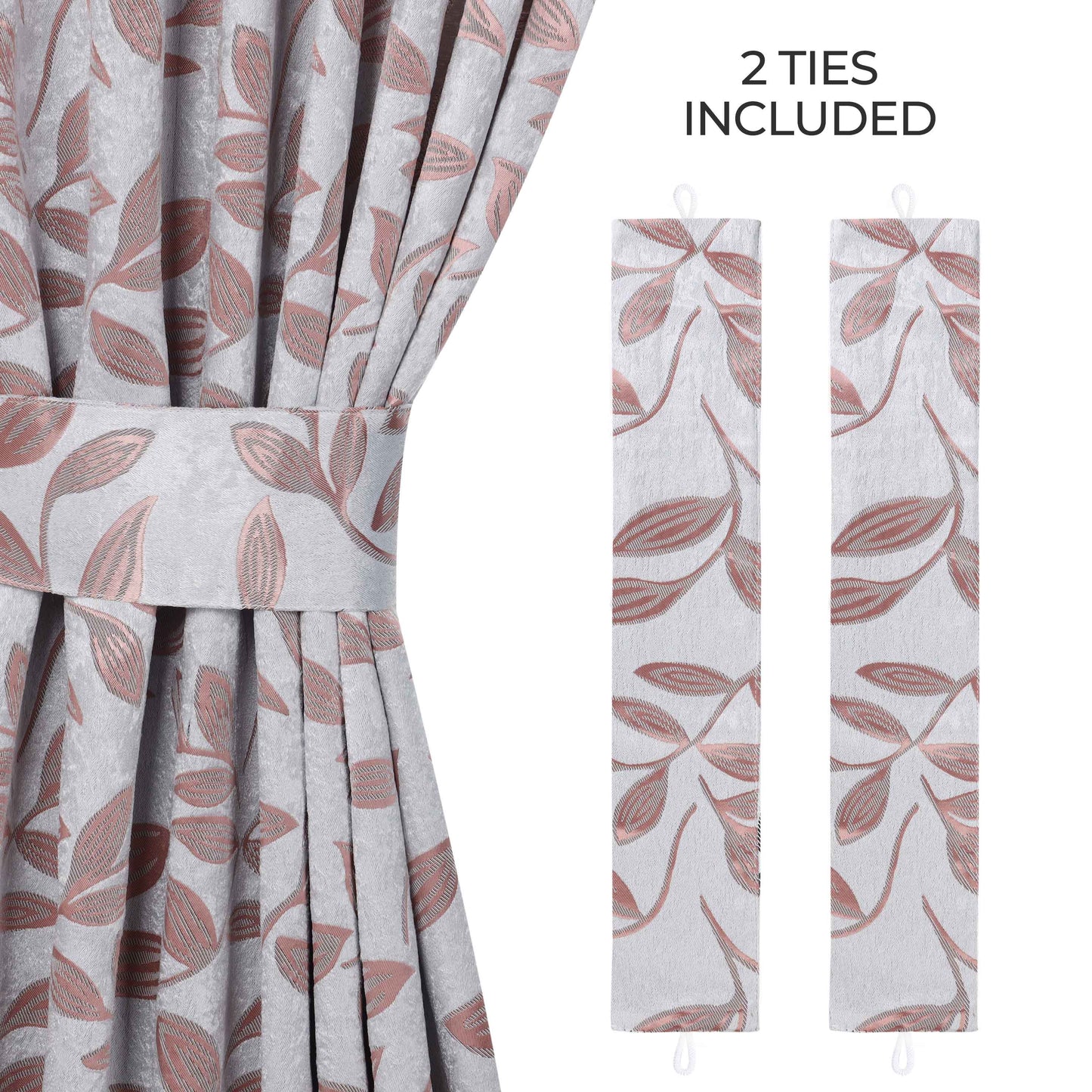 Leaves Room Darkening Washable Blackout Curtain Panels. Set of 2