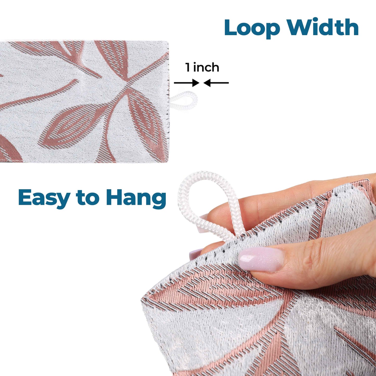 Leaves Room Darkening Washable Blackout Curtain Panels. Set of 2