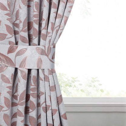 Leaves Room Darkening Washable Blackout Curtain Panels. Set of 2
