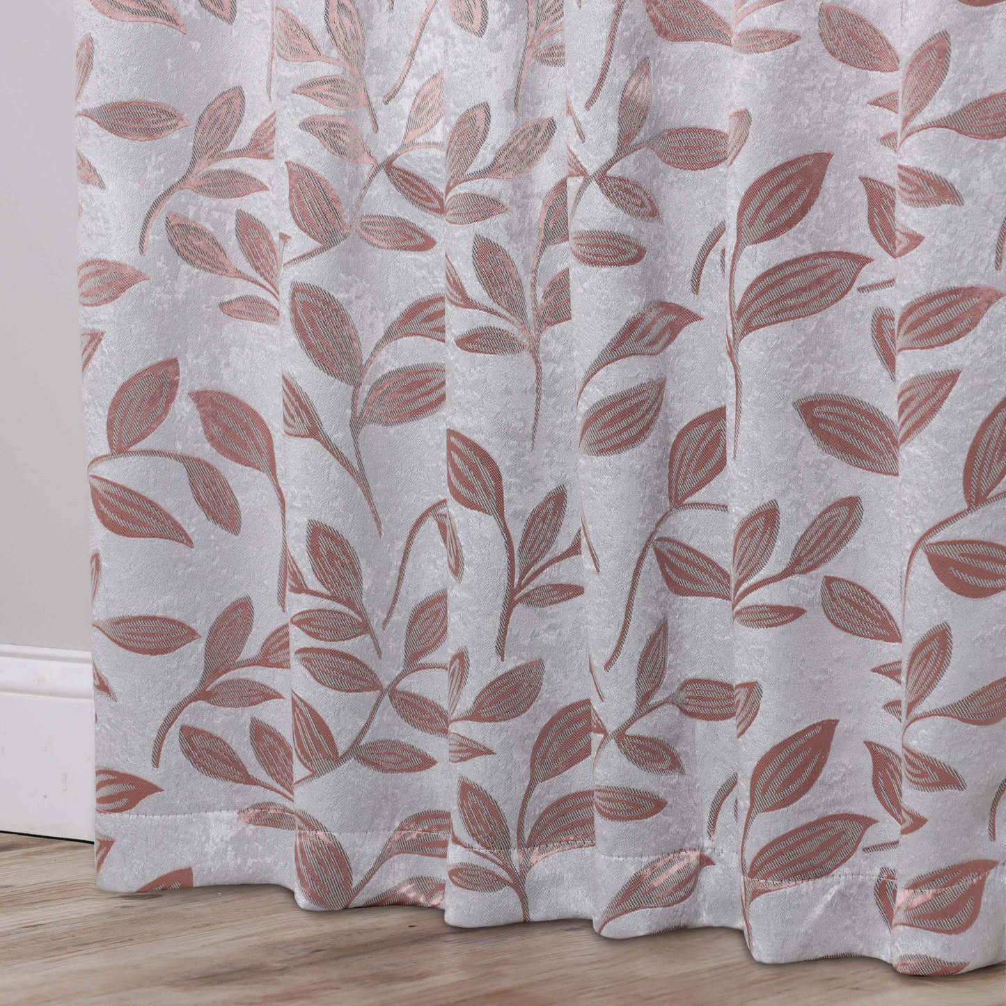Leaves Room Darkening Washable Blackout Curtain Panels. Set of 2