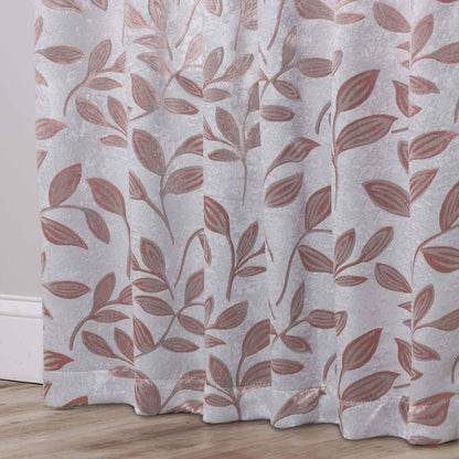 Leaves Room Darkening Washable Blackout Curtain Panels. Set of 2