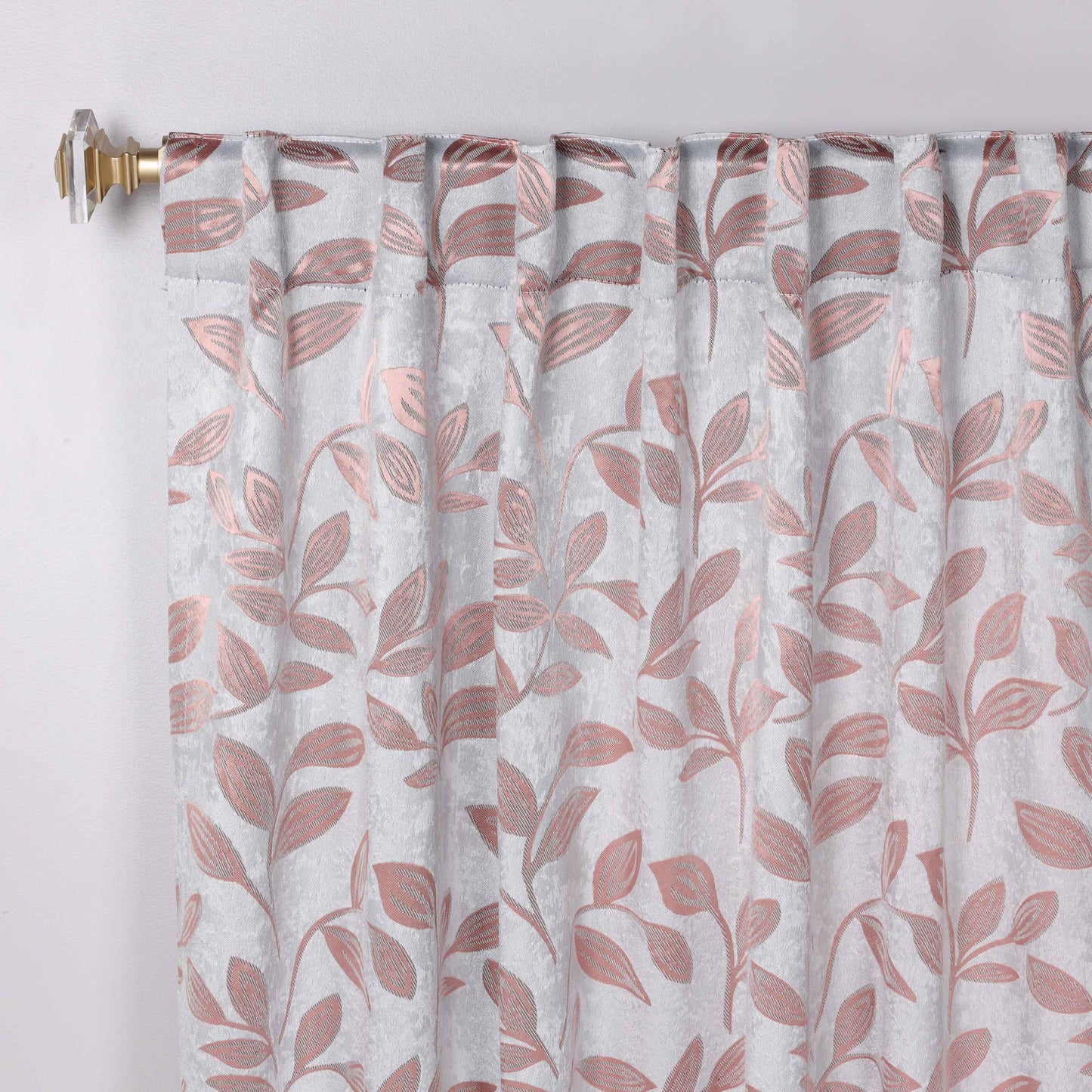 Leaves Room Darkening Back Tabs Blackout Curtain Panels. Set of 2