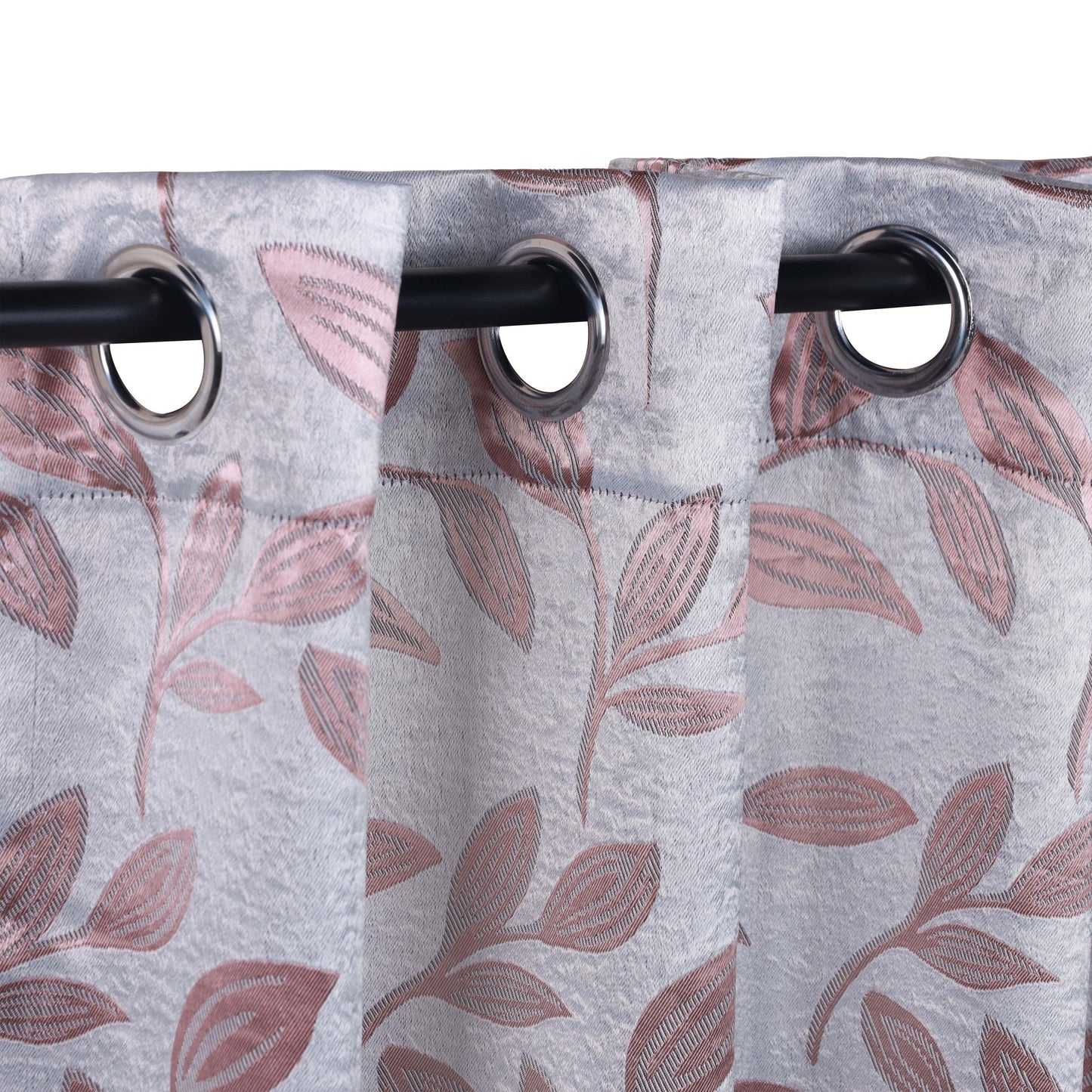 Leaves Machine Washable Room Darkening Blackout Curtains. Set of 2