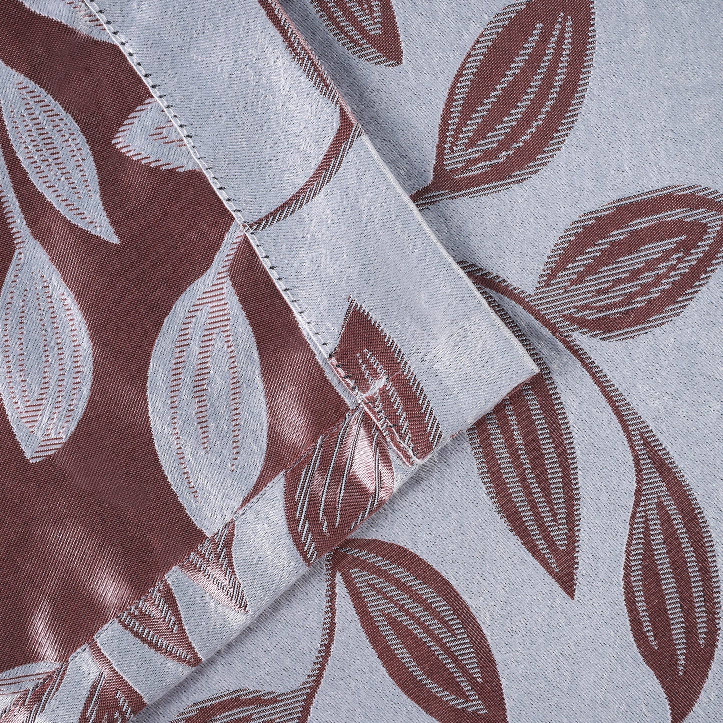 Leaves Machine Washable Room Darkening Blackout Curtains. Set of 2