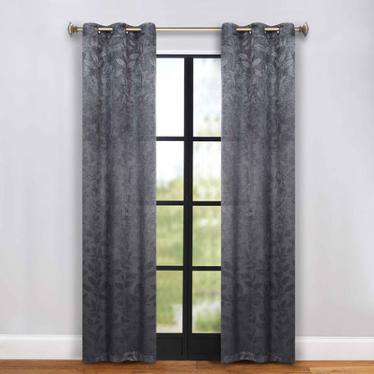 Leaves Room Darkening Grommet Blackout Curtain Panels. Set of 2