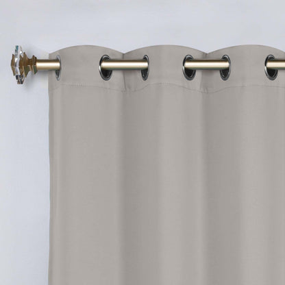 Classic Modern Solid Room Darkening Blackout Curtain Panels. Set of 2