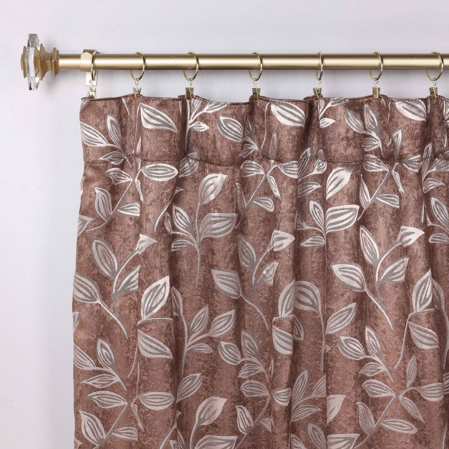 Leaves Room Darkening Back Tabs Blackout Curtain Panels. Set of 2
