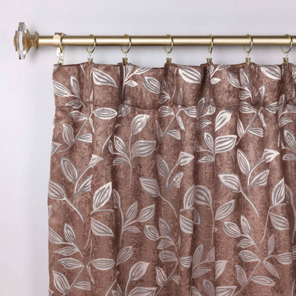 Leaves Room Darkening Back Tabs Blackout Curtain Panels. Set of 2