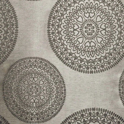 Cordon Jacquard Grommet Floral Medallion Curtain Panel Set