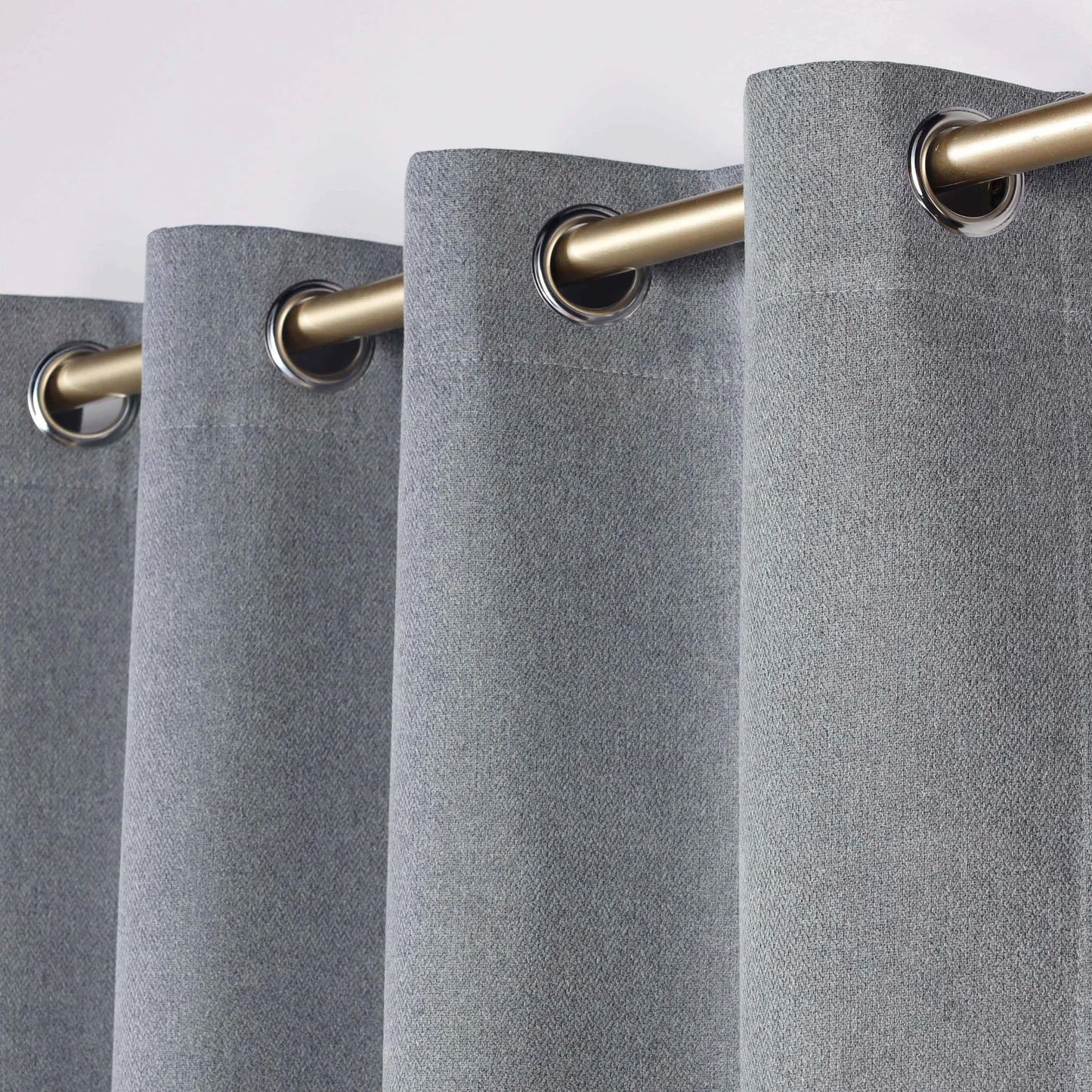 Nyan 100% Blackout Machine Washable Grommet Curtains. Set of 2 Panels