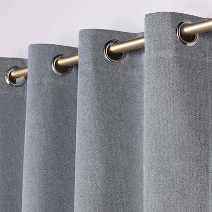 Nyan 100% Blackout Machine Washable Grommet Curtains. Set of 2 Panels