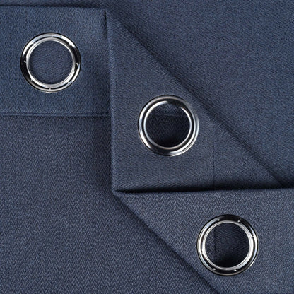 Nyan 100% Blackout Machine Washable Grommet Curtains. Set of 2 Panels