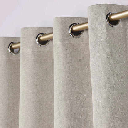 Nyan 100% Blackout Machine Washable Grommet Curtains. Set of 2 Panels