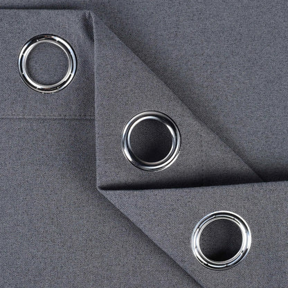 Neal 100% Blackout Machine Washable Grommet Curtains. Set of 2 Panels