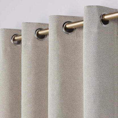 Neal 100% Blackout Machine Washable Grommet Curtains. Set of 2 Panels