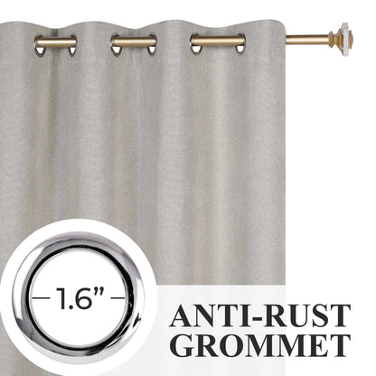 Neal 100% Blackout Machine Washable Grommet Curtains. Set of 2 Panels
