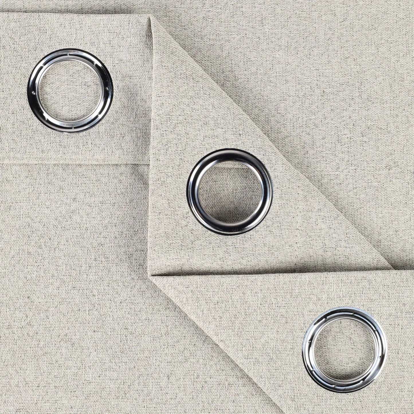 Neal 100% Blackout Machine Washable Grommet Curtains. Set of 2 Panels