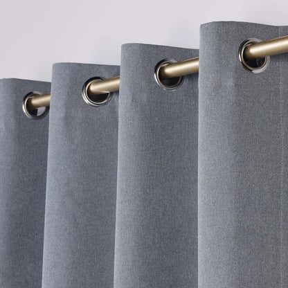 Neal 100% Blackout Machine Washable Grommet Curtains. Set of 2 Panels