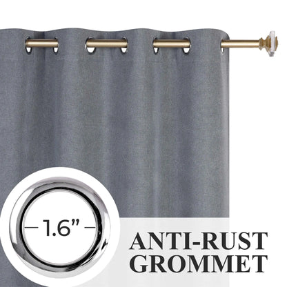 Neal 100% Blackout Machine Washable Grommet Curtains. Set of 2 Panels