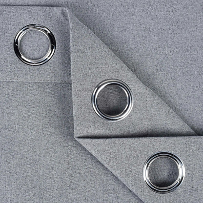 Neal 100% Blackout Machine Washable Grommet Curtains. Set of 2 Panels