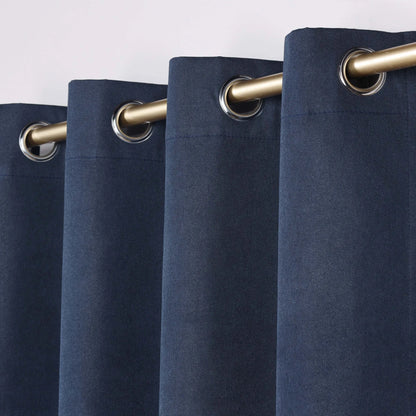 Neal 100% Blackout Machine Washable Grommet Curtains. Set of 2 Panels