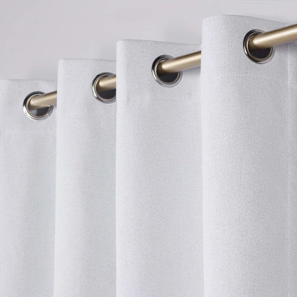 Neal 100% Blackout Machine Washable Grommet Curtains. Set of 2 Panels