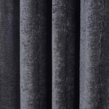 Noor Semi-Blackout Chenille Washable Grommet Curtains. Set of 2 Panels