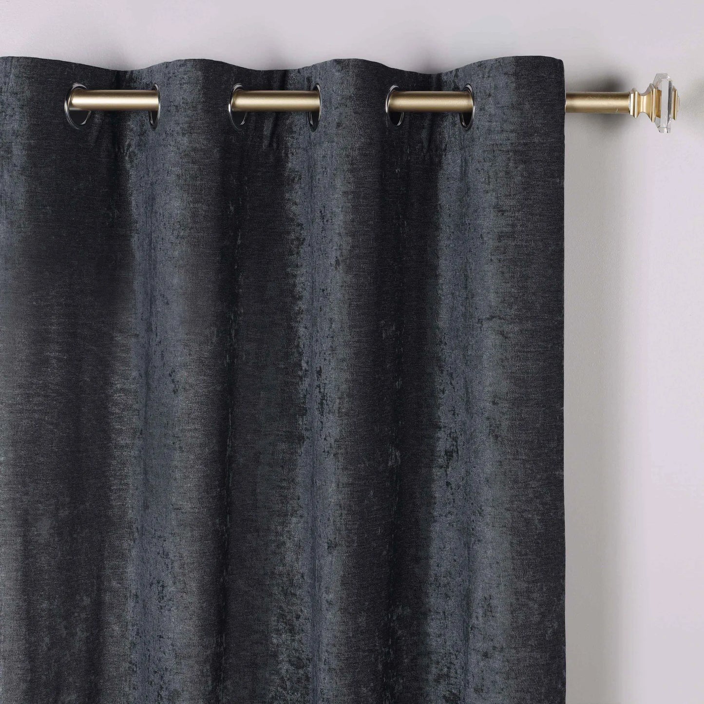 Noor Semi-Blackout Chenille Washable Grommet Curtains. Set of 2 Panels