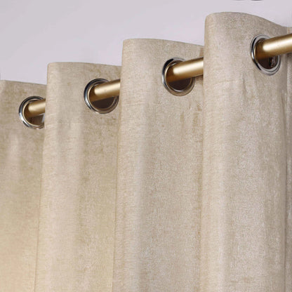Noor Semi-Blackout Chenille Washable Grommet Curtains. Set of 2 Panels