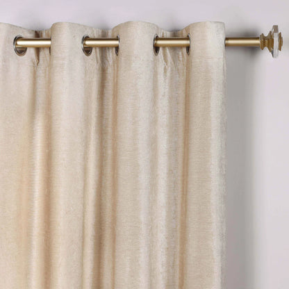 Noor Semi-Blackout Chenille Washable Grommet Curtains. Set of 2 Panels