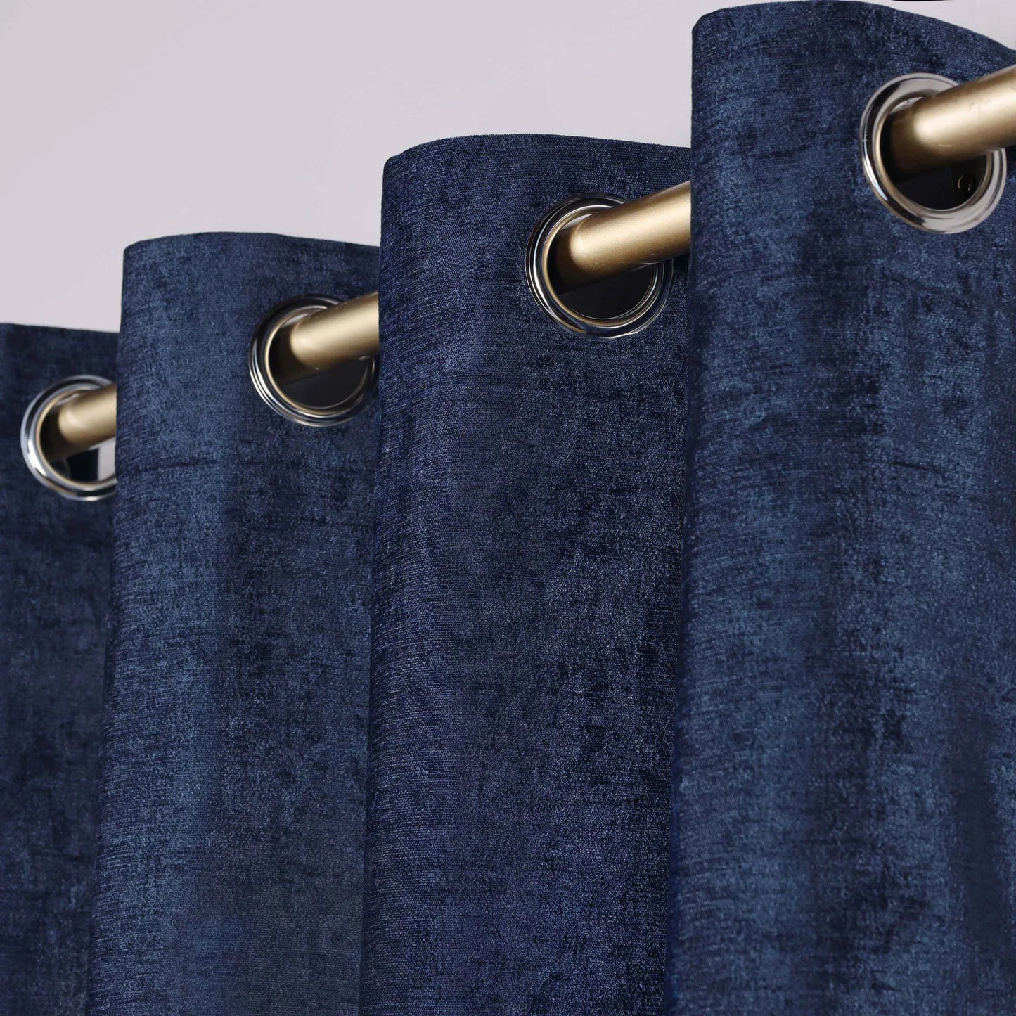 Noor Semi-Blackout Chenille Washable Grommet Curtains. Set of 2 Panels
