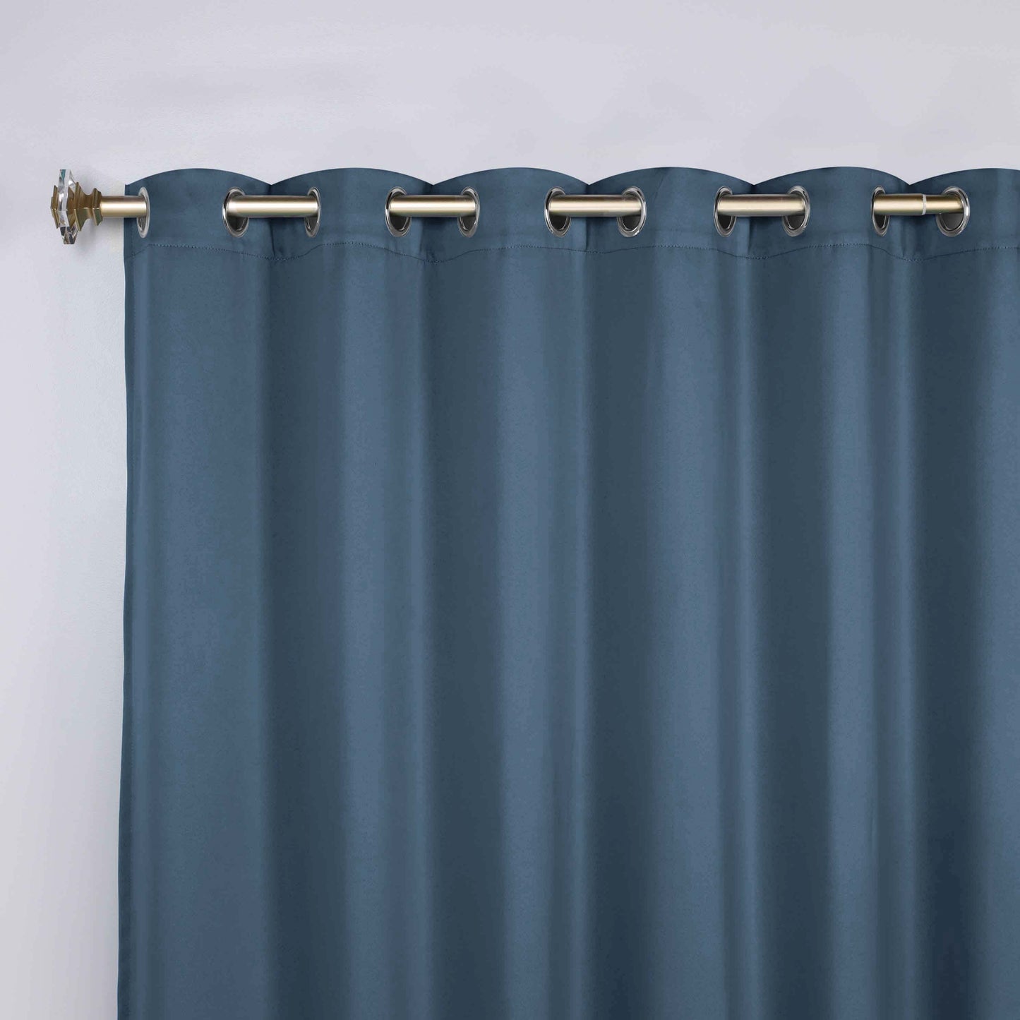 Classic Modern Solid Room Darkening Blackout Curtain Panels. Set of 2