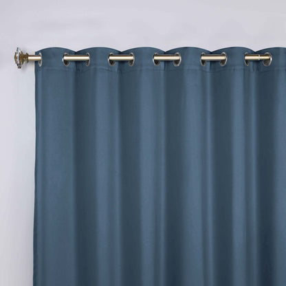 Classic Modern Solid Room Darkening Blackout Curtain Panels. Set of 2