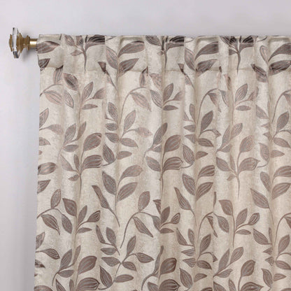 Leaves Room Darkening Back Tabs Blackout Curtain Panels. Set of 2
