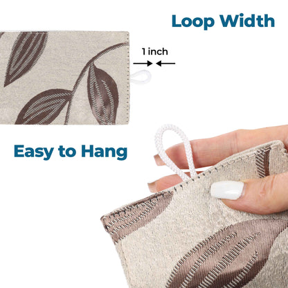 Leaves Room Darkening Washable Blackout Curtain Panels. Set of 2