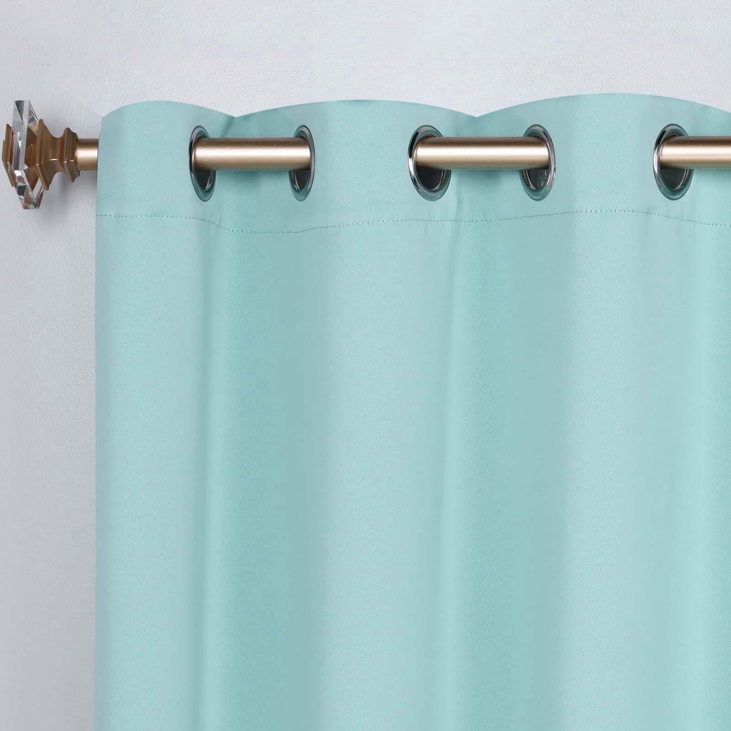 Classic Modern Solid Room Darkening Blackout Curtain Panels. Set of 2