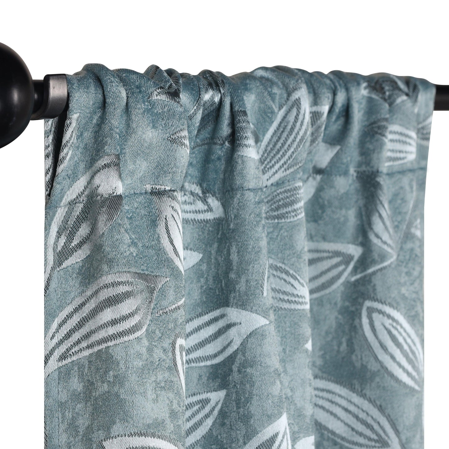 Leaves Machine Washable Room Darkening Blackout Curtains. Set of 2