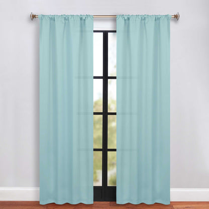 Solid Room Darkening Rod Pocket Blackout Curtain Panels. Set of 2