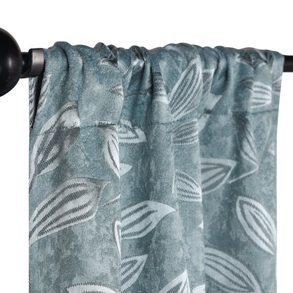 Leaves Room Darkening Washable Blackout Curtain Panels. Set of 2
