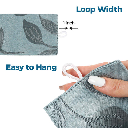 Leaves Room Darkening Washable Blackout Curtain Panels. Set of 2