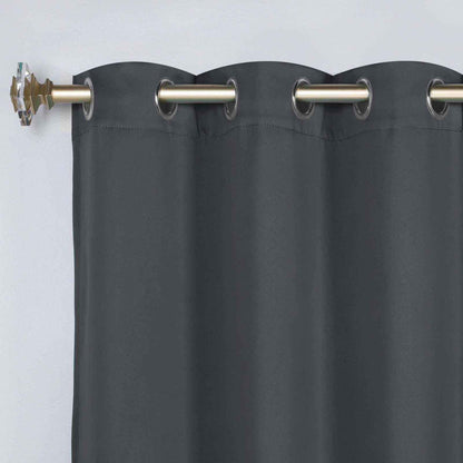 Classic Modern Solid Room Darkening Blackout Curtain Panels. Set of 2