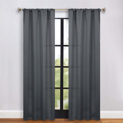 Solid Room Darkening Rod Pocket Blackout Curtain Panels. Set of 2