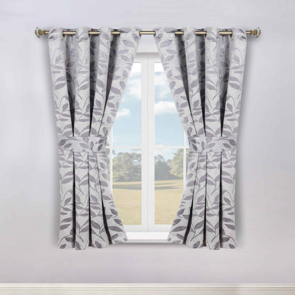Leaves Room Darkening Washable Blackout Curtain Panels. Set of 2