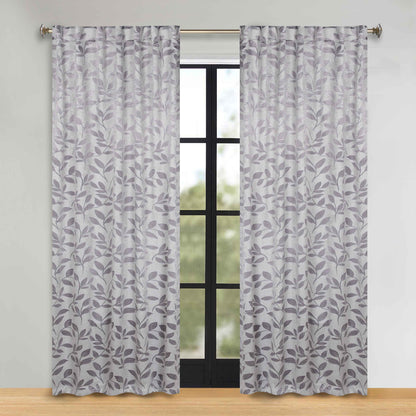 Leaves Room Darkening Back Tabs Blackout Curtain Panels. Set of 2