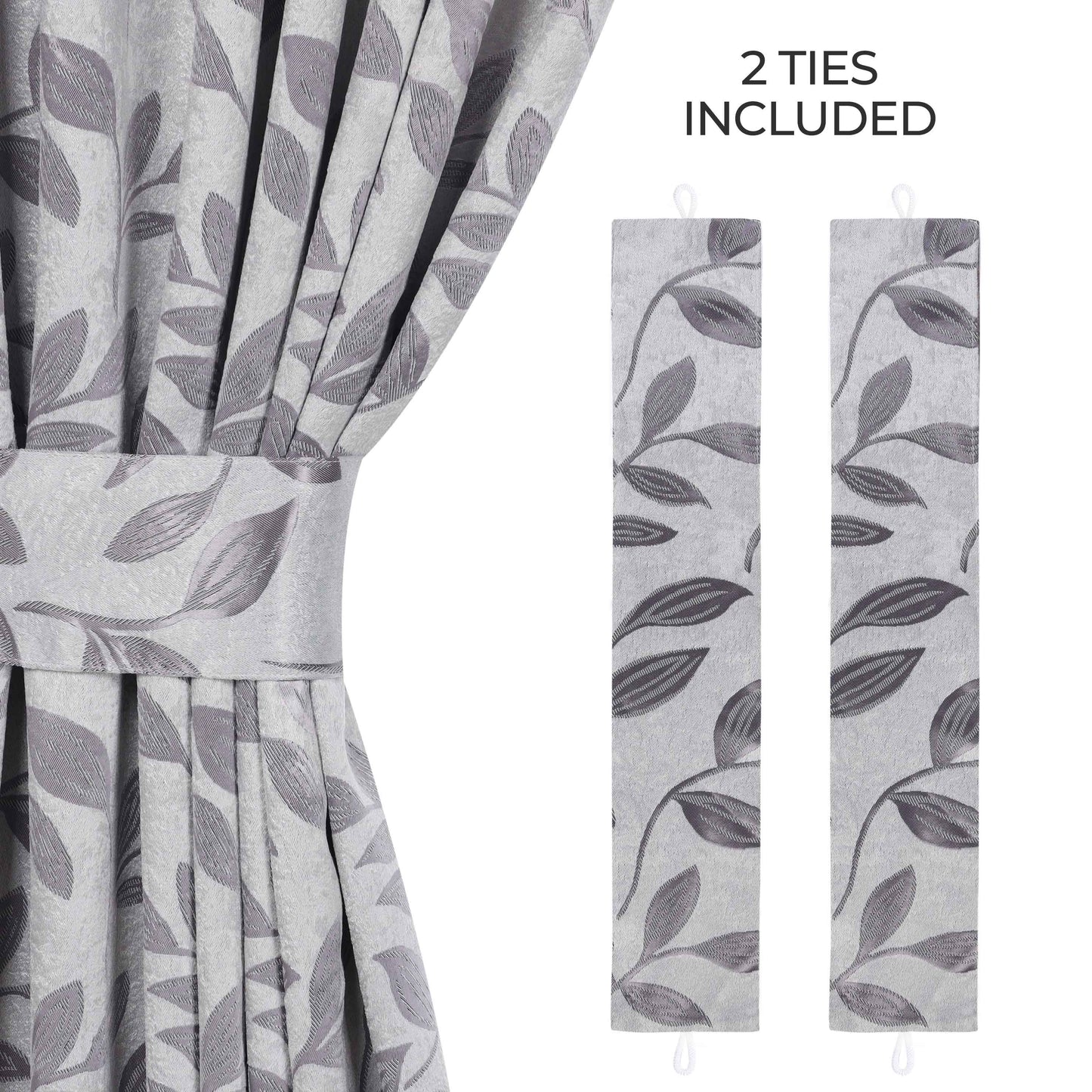 Leaves Room Darkening Washable Blackout Curtain Panels. Set of 2