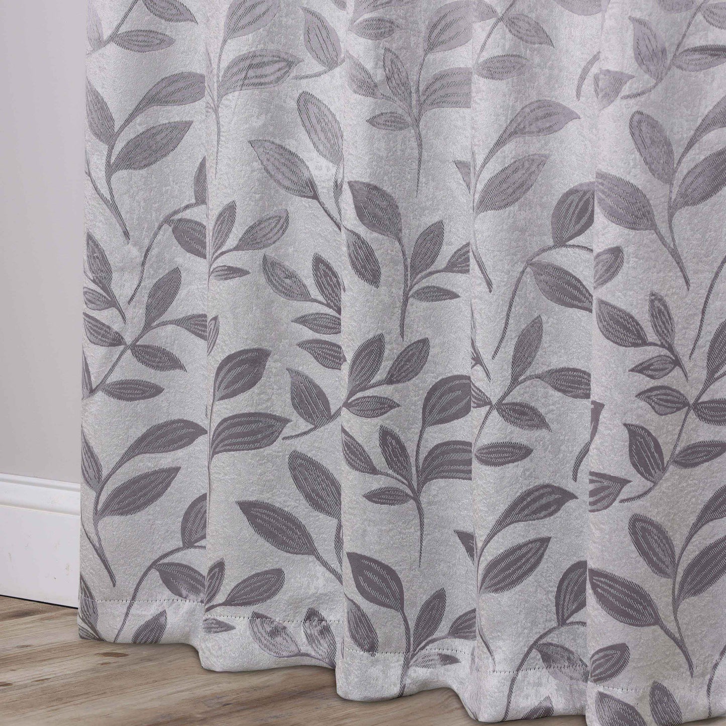 Leaves Room Darkening Washable Blackout Curtain Panels. Set of 2