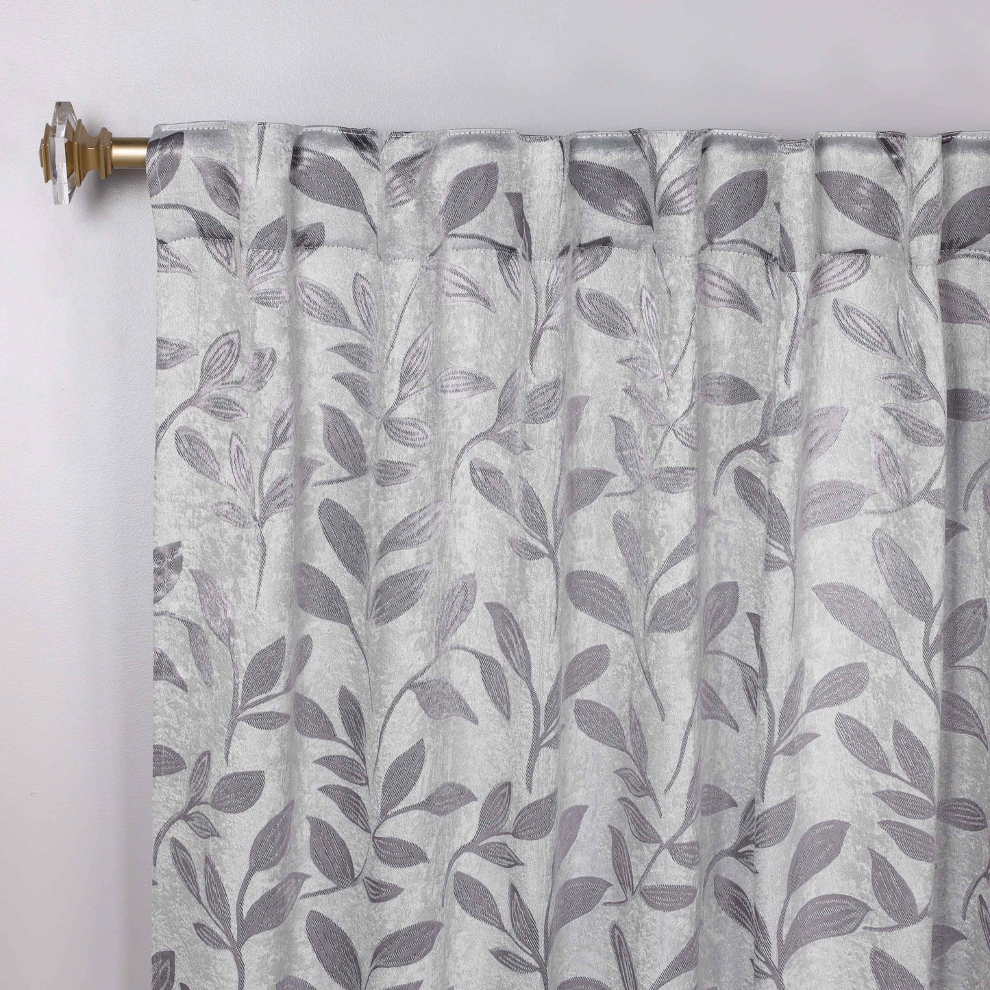 Leaves Room Darkening Back Tabs Blackout Curtain Panels. Set of 2