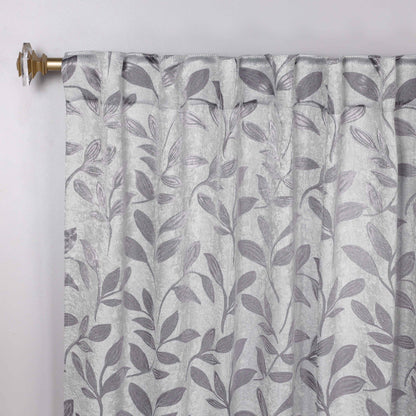 Leaves Room Darkening Back Tabs Blackout Curtain Panels. Set of 2