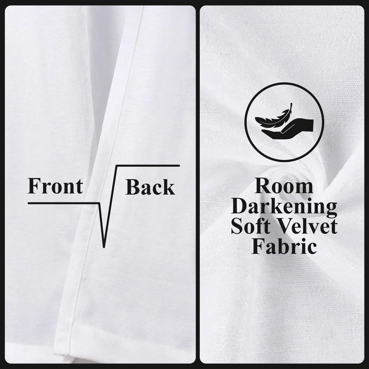Noor Semi-Blackout Chenille Washable Grommet Curtains. Set of 2 Panels
